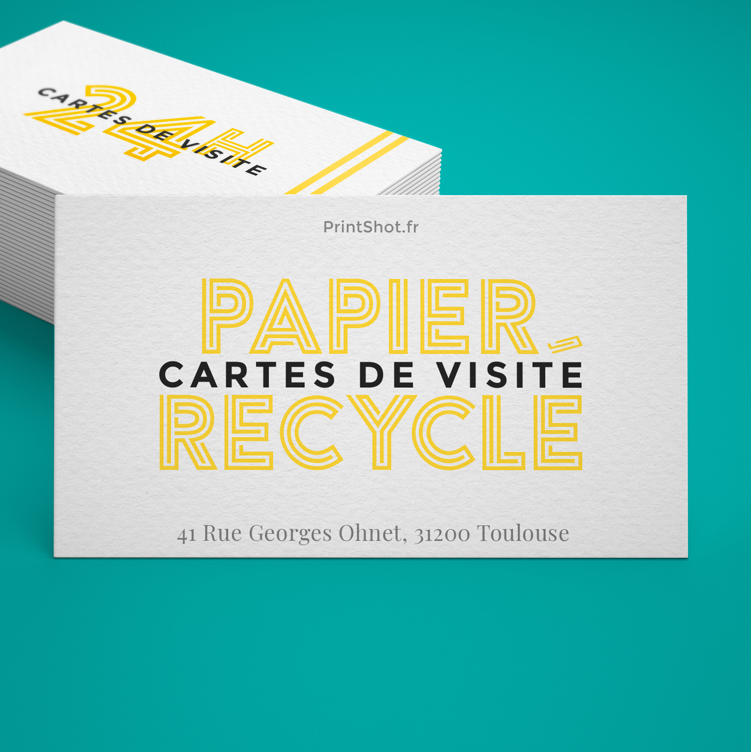 Cartes de visite papier recyclé