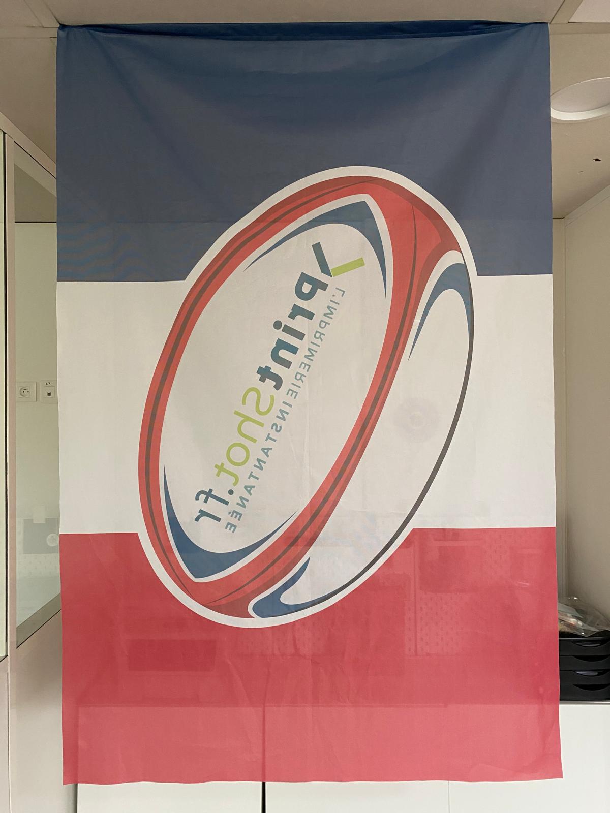 drapeau supporter personnalisé