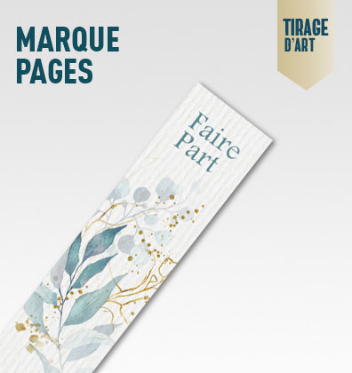 Impression de marque page standard en ligne