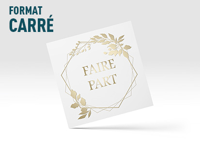 imprimer faire-part carré finition luxe