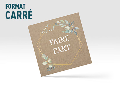 imprimer faire-part carré papier spéciaux