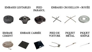 embases drapeaux