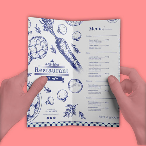 Impression menu pas cher