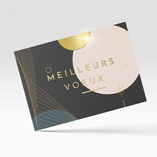 carte de voeux dorure or