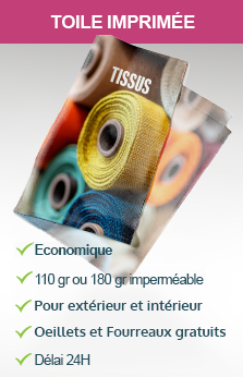 banderole tissu imprimée