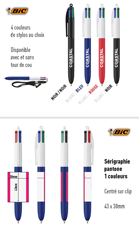 Bic 4 couleurs soft