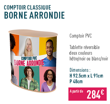 Borne Comptoir PVC