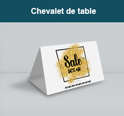 impression chevalets de table