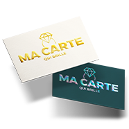 carte visite dorure 