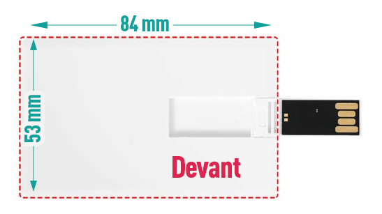 Clé USB 32 go format carte de visite