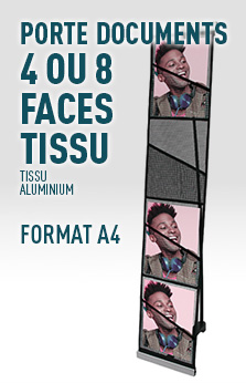 presentoir 4 à 8 face tissu