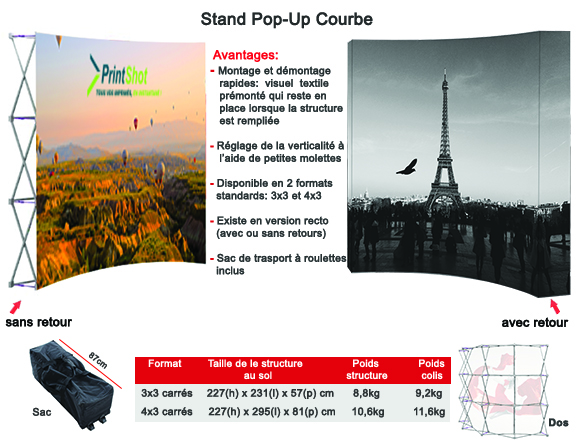 Stand Pop-Up Courbe