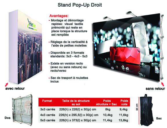 Stand Pop-Up Droit