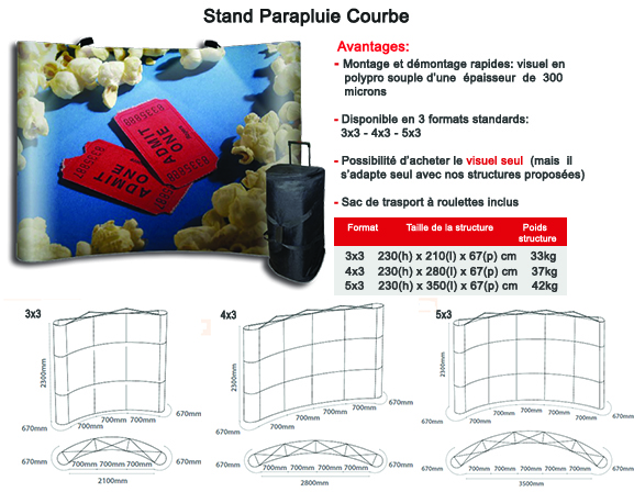 Stand Parapluie Courbe