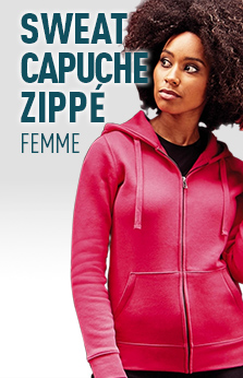 sweat zippé femme impression personnalisée