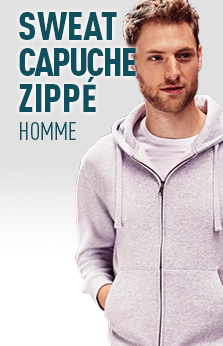 sweat zippé homme personnalisable 