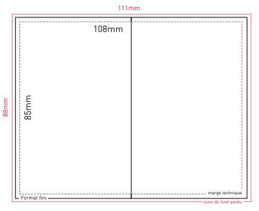 Carte double 85x108 mm