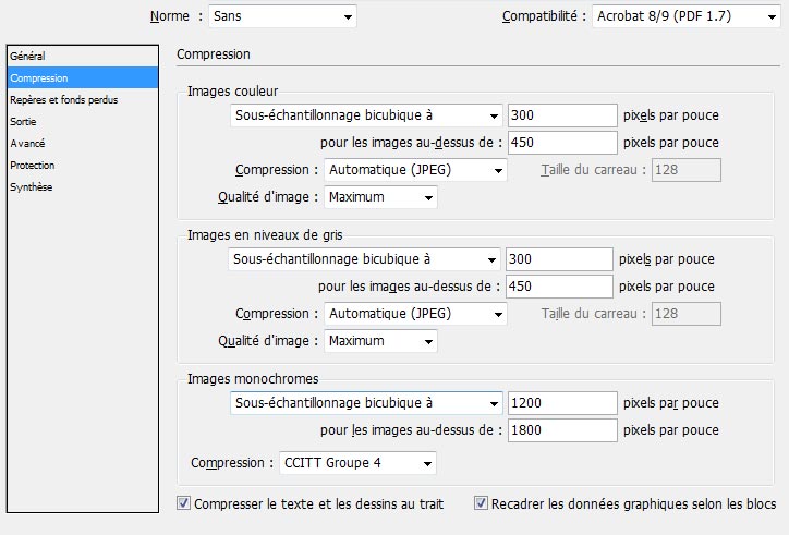 300 dpi sur indesign