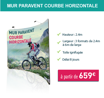 Mur paravent courbe horizontale