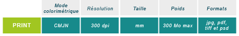 spécifications techniques pour l'imprimerie