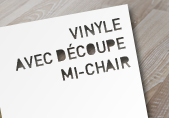 Vinyle découpe mi-chair